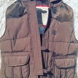 Brown Polo by Ralph Lauren Vest with Hood.